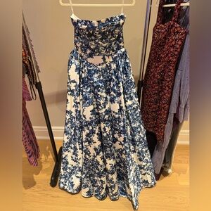Milla Ravishing Blue Hydrangea Corset Dress